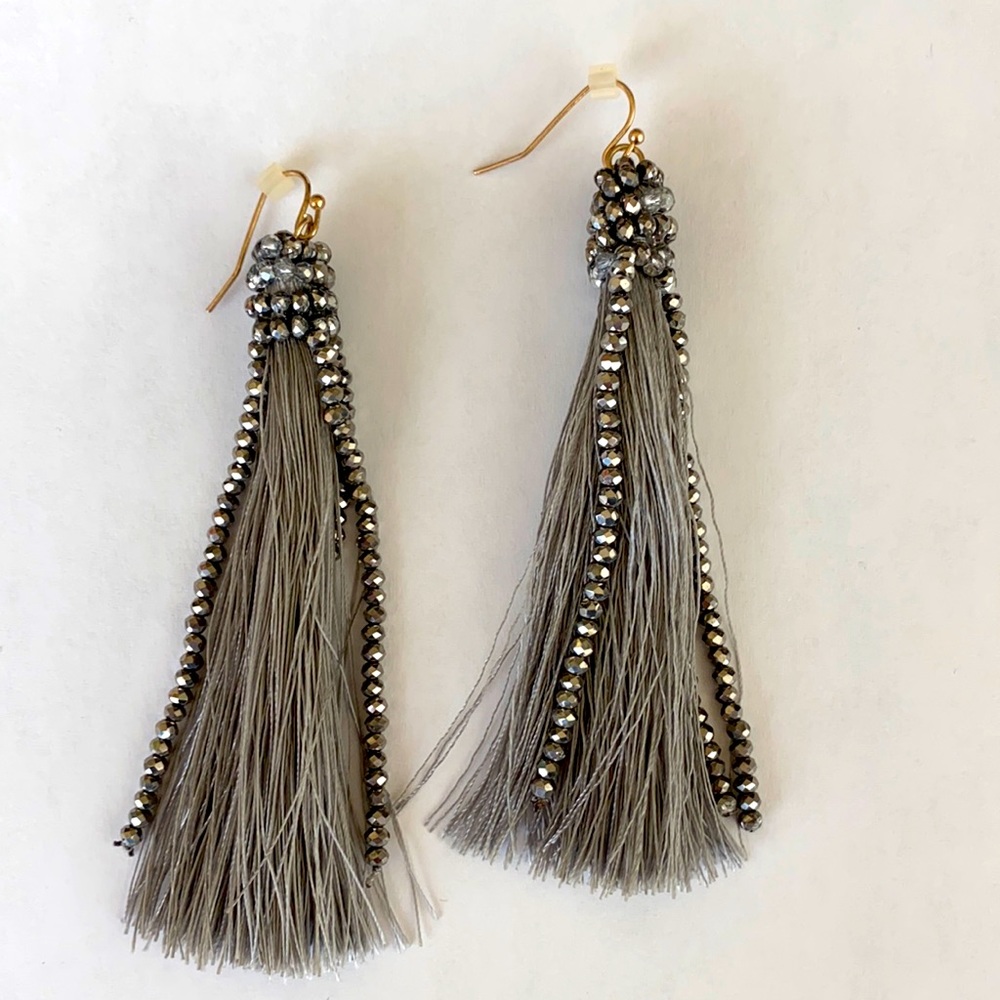 Beaded tassel earring